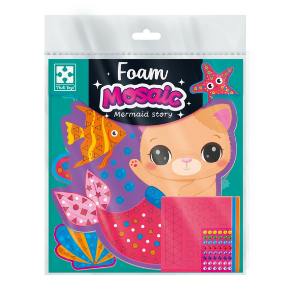 Набір для творчості Vladi Toys зі м'якою мозаїкою та стразами «Історія русалоньки» VT4511-21