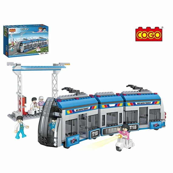 Конструктор Cogo City Трамвай 4153, міський транспорт, 545 деталей