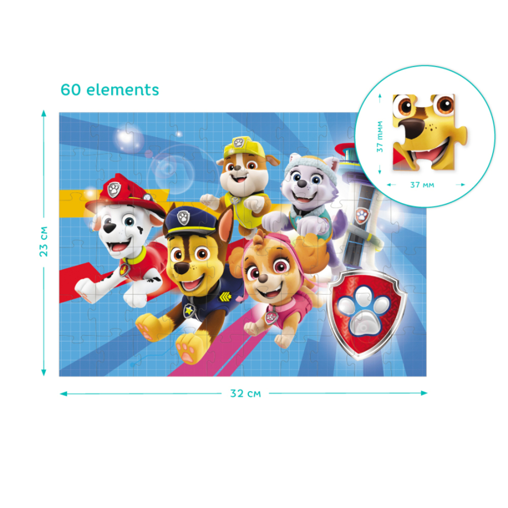 Фото, Видеообзоры набір пазлів на 60 елементів dodo paw patrol
