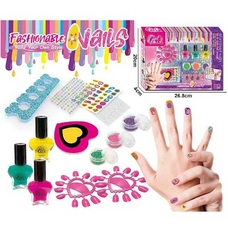 Набір для манікюру 8827 (144/2) лак, тіпси, блискітки, наліпки, у коробці