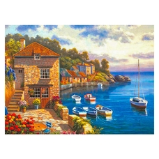 Алмазная 3D картина по номерам Раскраска + Мозаика "Французская гавань" 50*40см