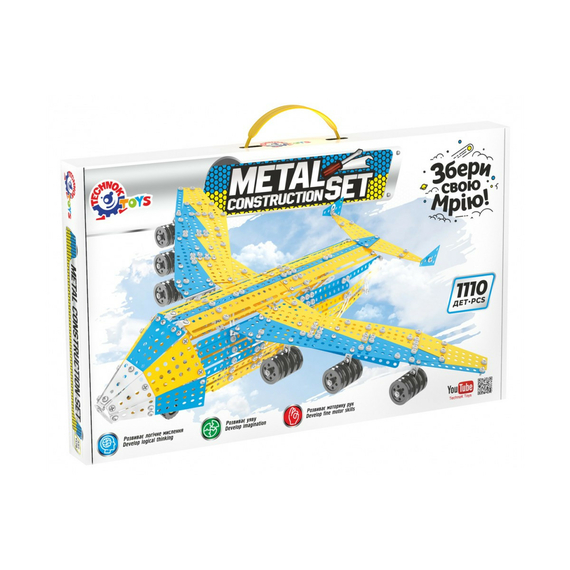 Конструктор металевий ТехноК,модель "Мрія". Набір для конструювання з різними способами з’єднання де
