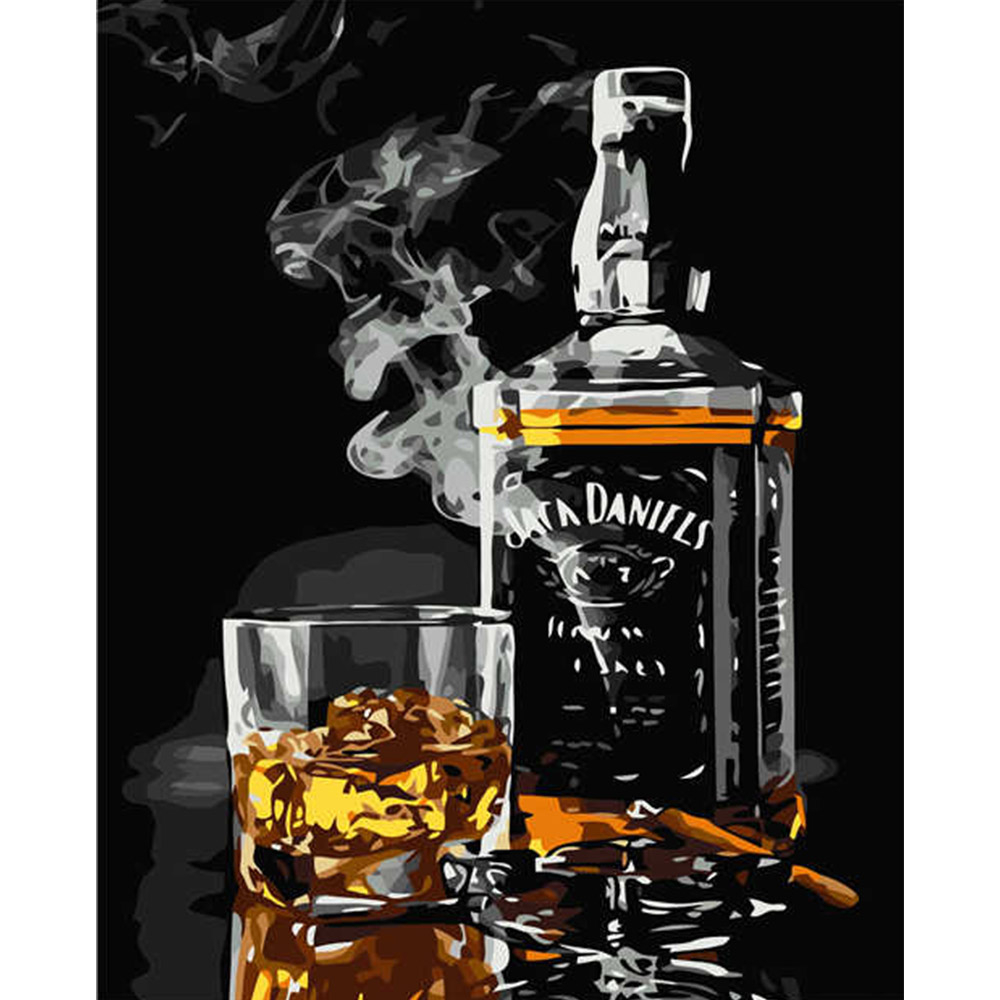 Фото, Видеообзоры картина за номерами strateg преміум jack daniels 2 з лаком розміром 40х50 см va-2791
