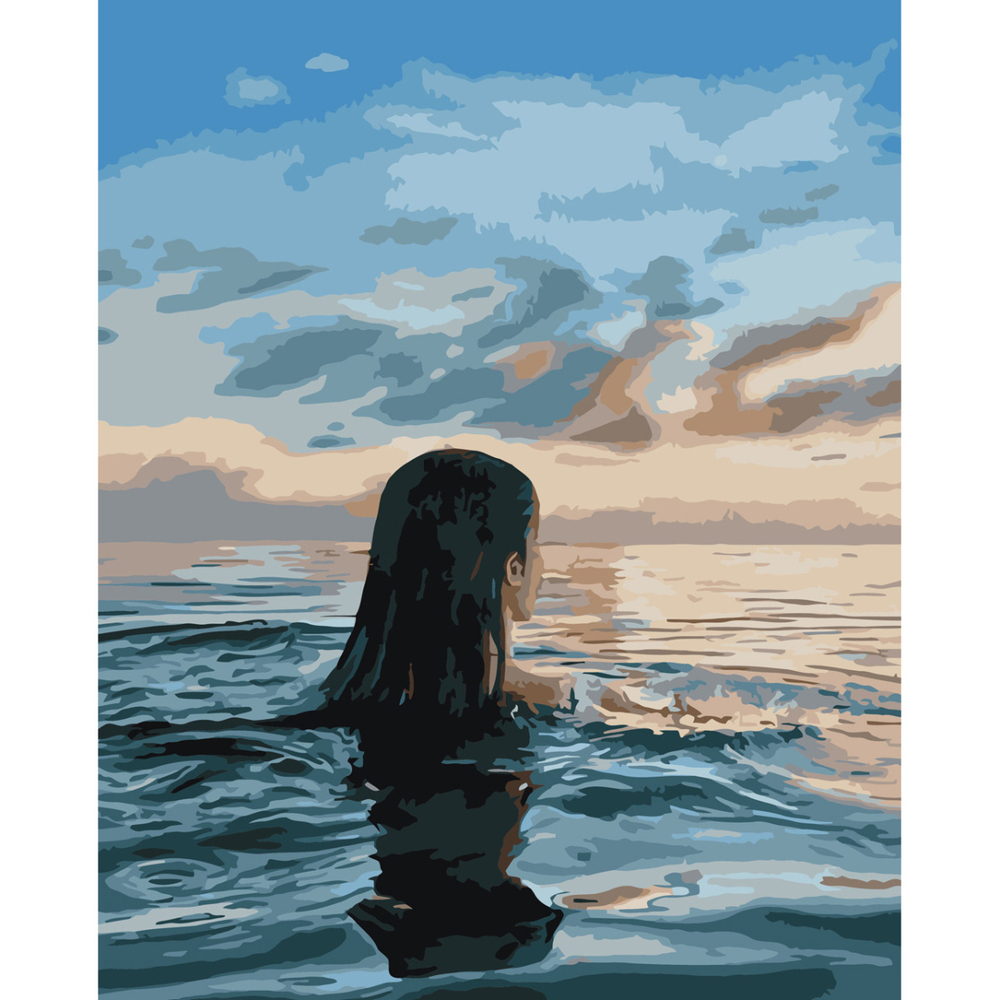 Фото, Відеоогляди картина за номерами strateg преміум розчинившись у воді з лаком розміром 30х40 см (ss-6544)