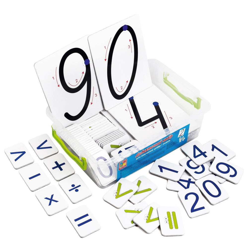 Фото, Відеоогляди демонстраційний магнітний набір цифр та математичних знаків vt5555-02