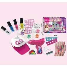 Набір для манікюру 666-3 (36/2) 4 лаки, 2бафи, 4 глітери, наліпки, лампа, пістолет для гліт, в кор Набір для манікюру 666-3 (36/2) 4 лаки, 2бафи, 4 глітери, наліпки, лампа, пістолет для гліт, в кор