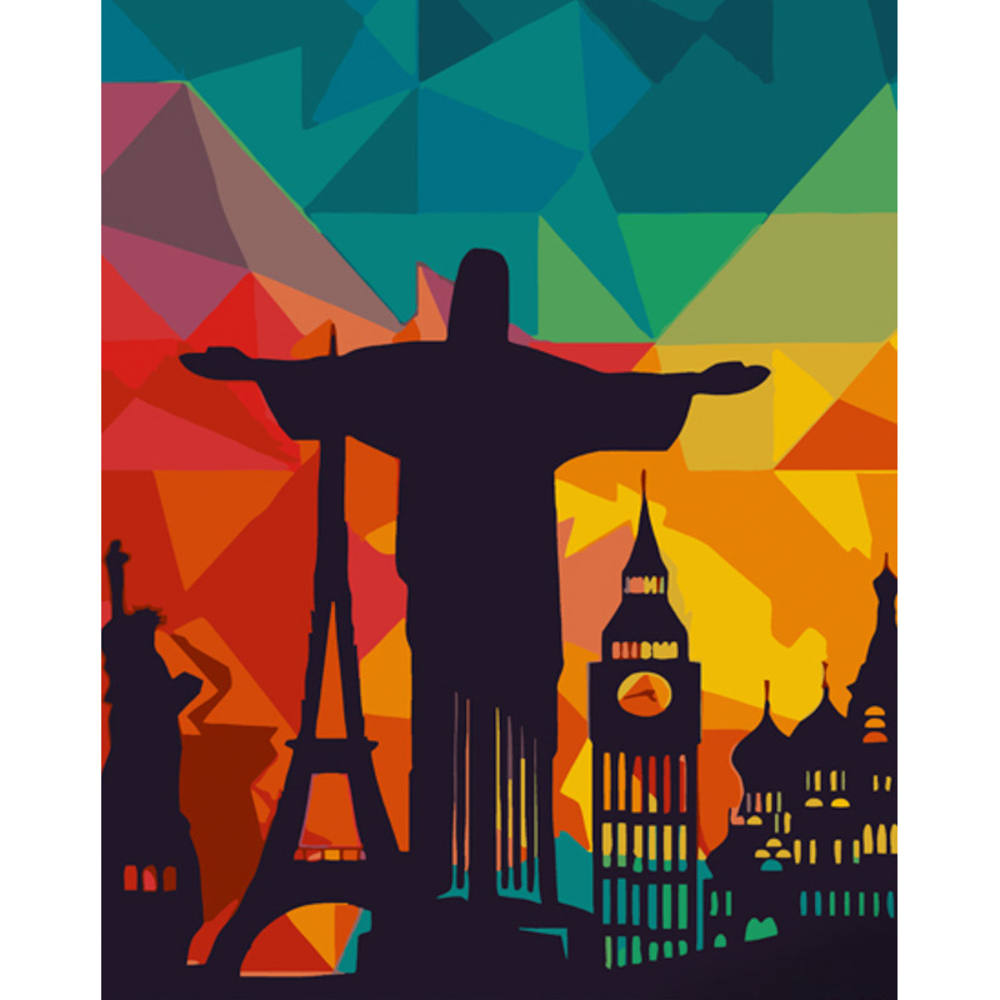 Фото, Відеоогляди картина за номерами strateg преміум найвизначніші місця світу розміром 40х50 см (gs1047)