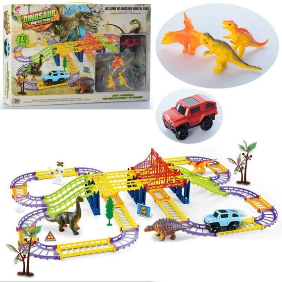 Гараж M 3492 (18шт) трек, 56-46,5-29,5см, машинки 4шт, 7см, в кор-ке,44-38-8см