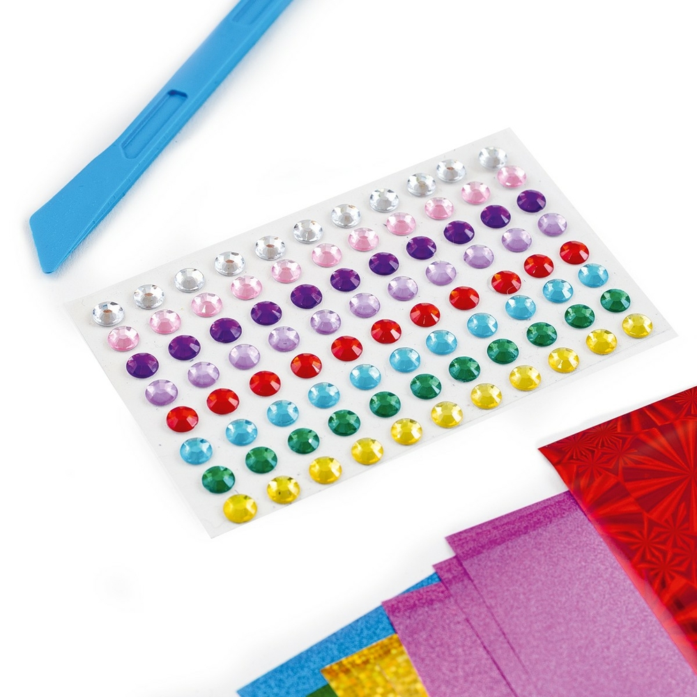 Фото, Відеоогляди набір для творчості зі стразами та фольгою «foil art. шалені індіанці» vladi toys vt4433-09