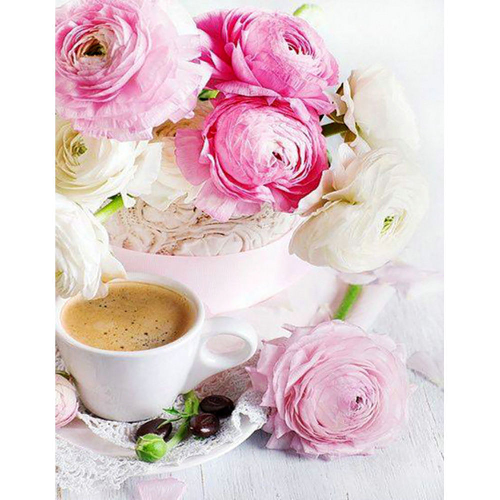 Фото, Відеоогляди алмазна мозаїка strateg преміум ранкова кава без підрамника розміром 40х50 см  (jsfh85899)