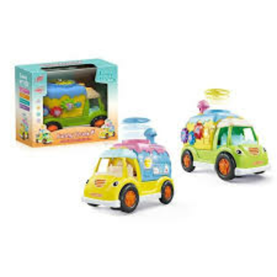 Машинка муз. HD9321 (60/2) 2 кольори, світло, пісні англ, колесо віл руху, запускач, пальч ігри