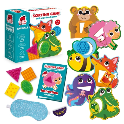 Фото, Відеоогляди гра-сортер з дерев'яними фігурами «звірята» rw4204