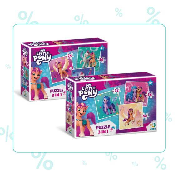 Набір пазлів 3в1 Dodo My Little Pony