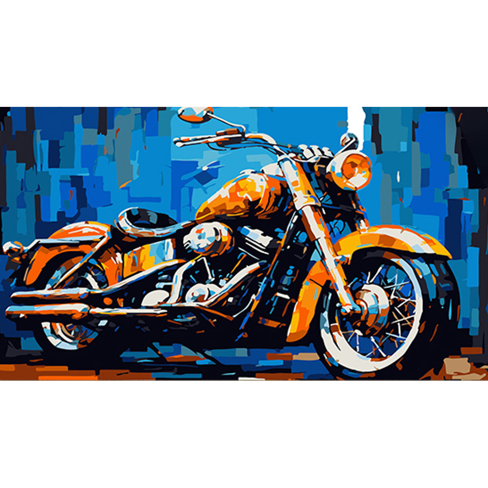 Фото, Видеообзоры картина за номерами strateg ретро-байк розміром 50х25 см (ww168)
