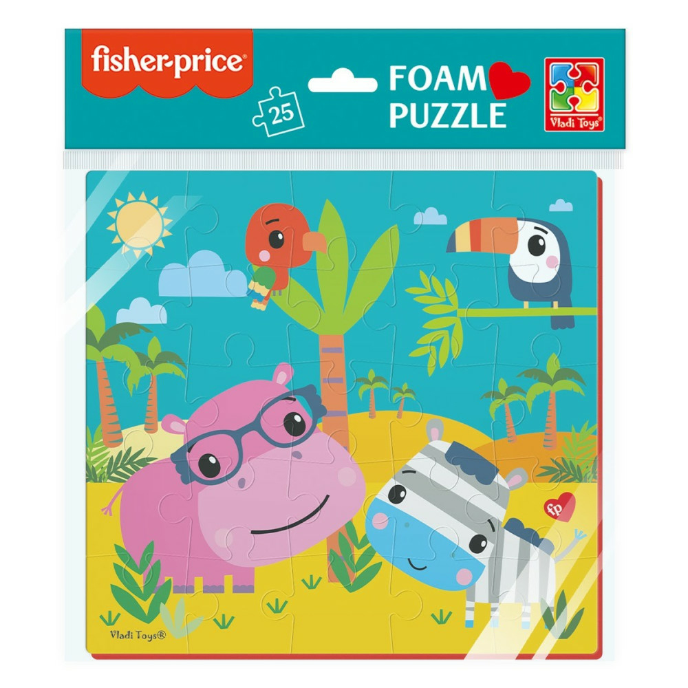 Фото, Відеоогляди м'які пазли «fisher-price. бегемот і зебра» vt1109-04