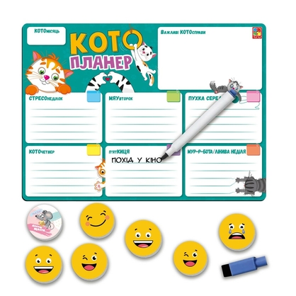 Фото, Відеоогляди магнітна дошка «котопланер» vt3601-25