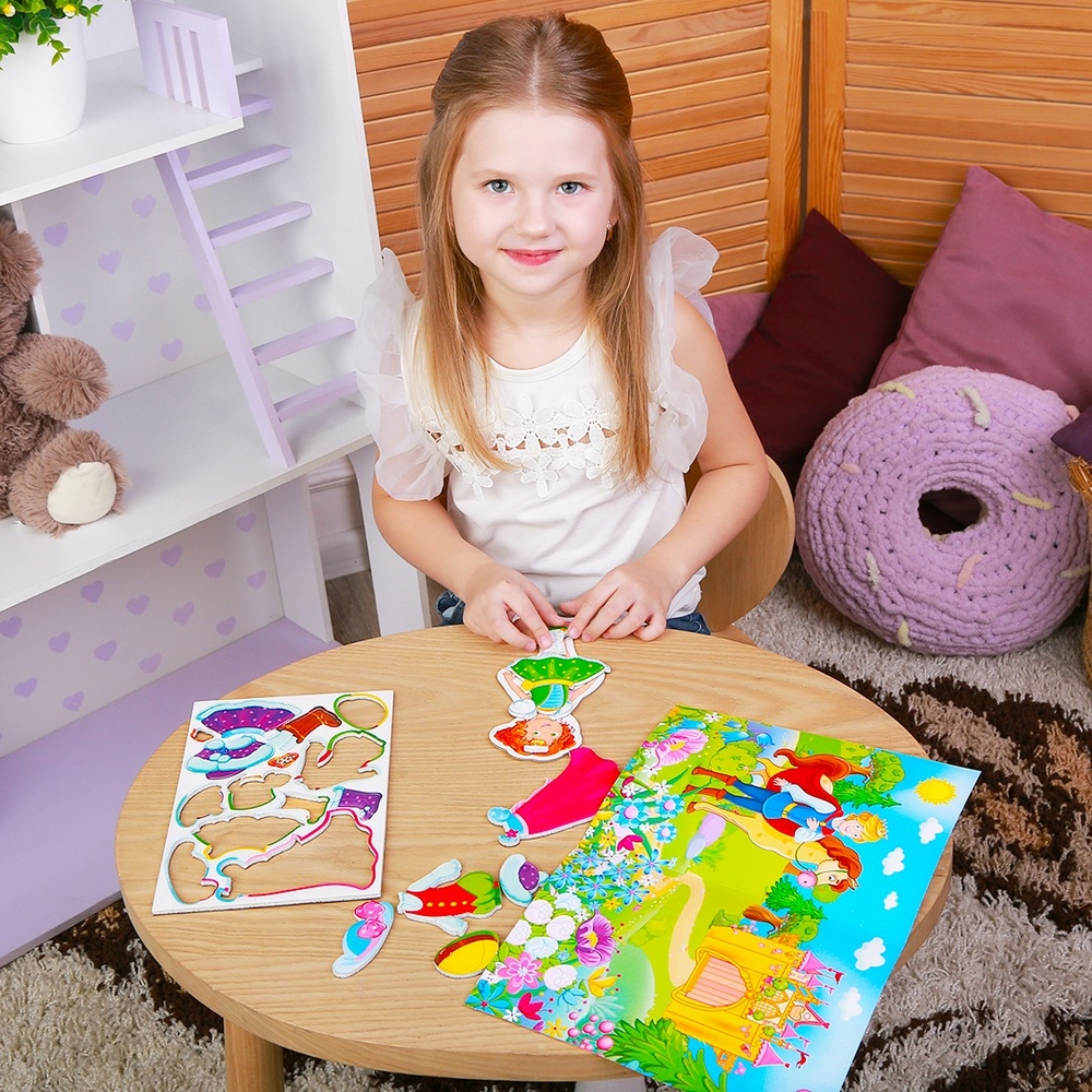 Фото, Видеообзоры гра магнітна одягалка «принцеса» в папці vladi toys vt3204-26