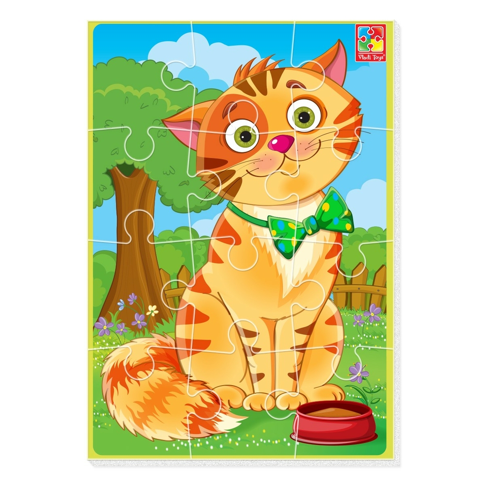 Фото, Відеоогляди гра розвиваюча vladi toys м'які пазли а5 малюк зможе "кіт"