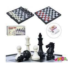 Шахи 689-D5 (48шт) магнітні, 3в1 (шашки, карти)) в кор