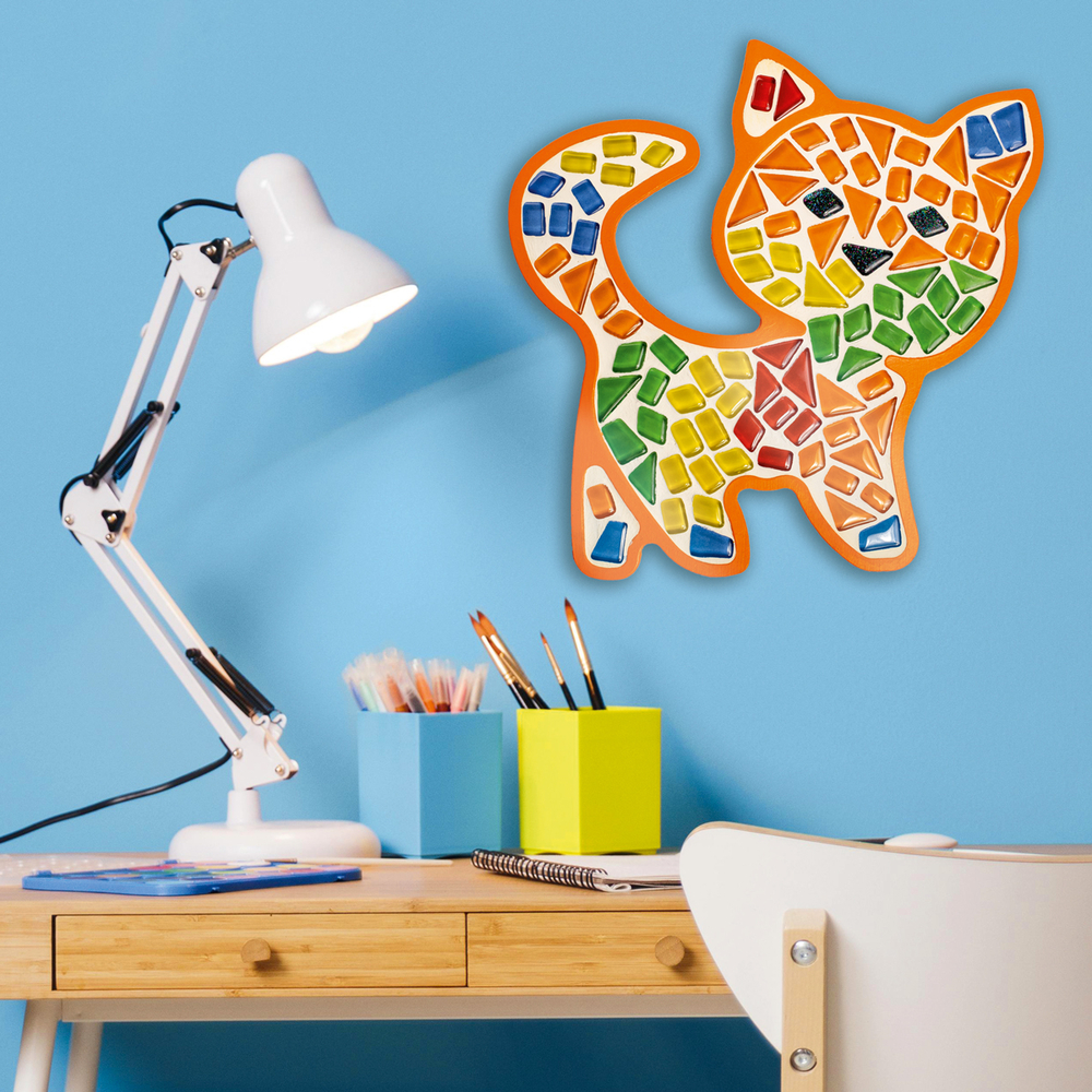 Фото, Видеообзоры набір для творчості скляна мозаїка «котик» для дітей mosaaro ma7006