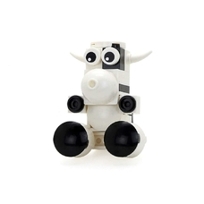 Конструктор Міні-тварини в капсулі Корівка Wange wg01-7 Ванге 38 елементів блоковий пластик для дітей