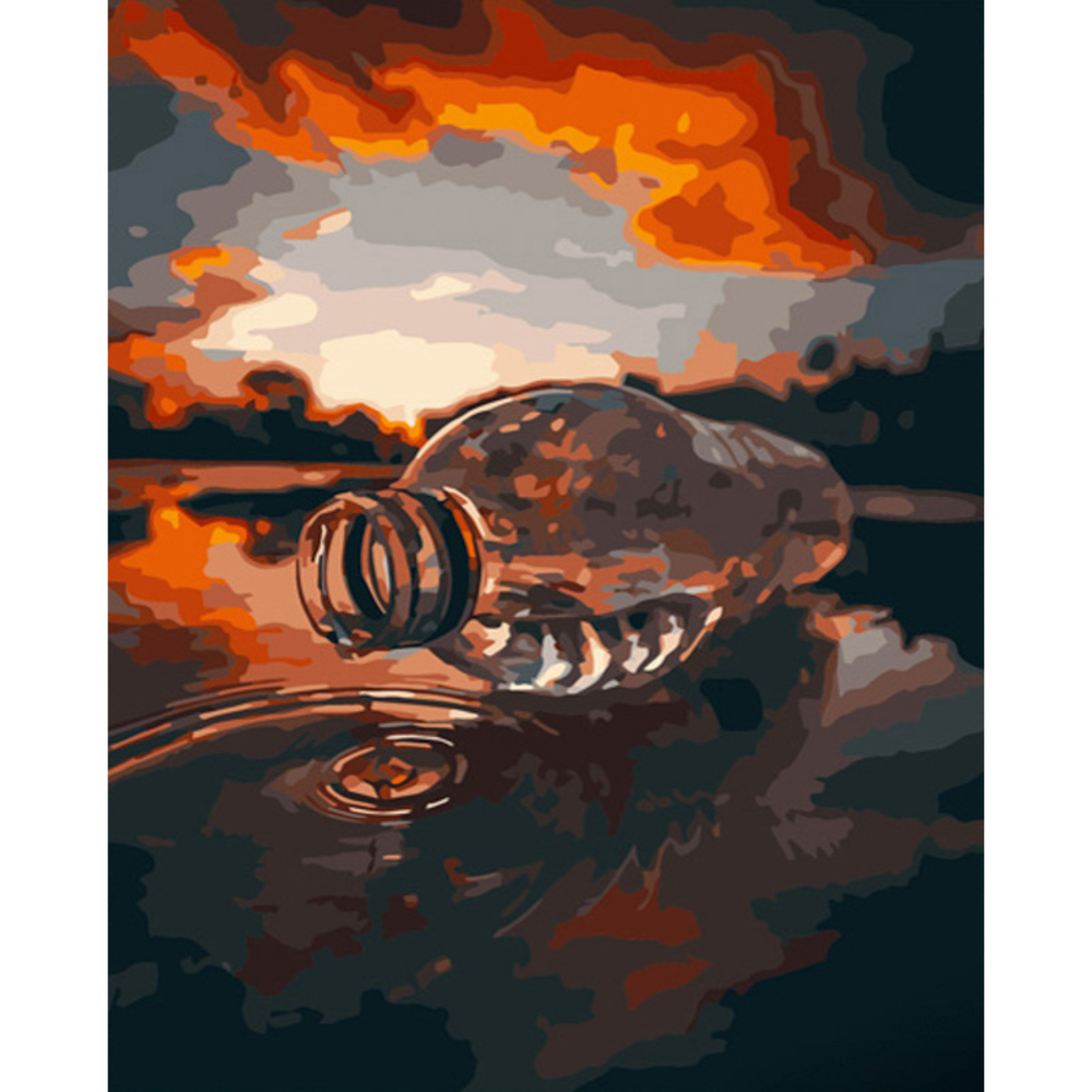 Фото, Відеоогляди картина за номерами strateg преміум крапля при заході розміром 40х50 см (gs754)