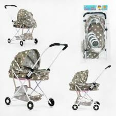 Візок для ляльок ТК 44-711 (24/2) металева основа, додатковий кошик, складний каптур, в пакеті Візок для ляльок ТК 44-711 (24/2) металева основа, додатковий кошик, складний каптур, в пакеті