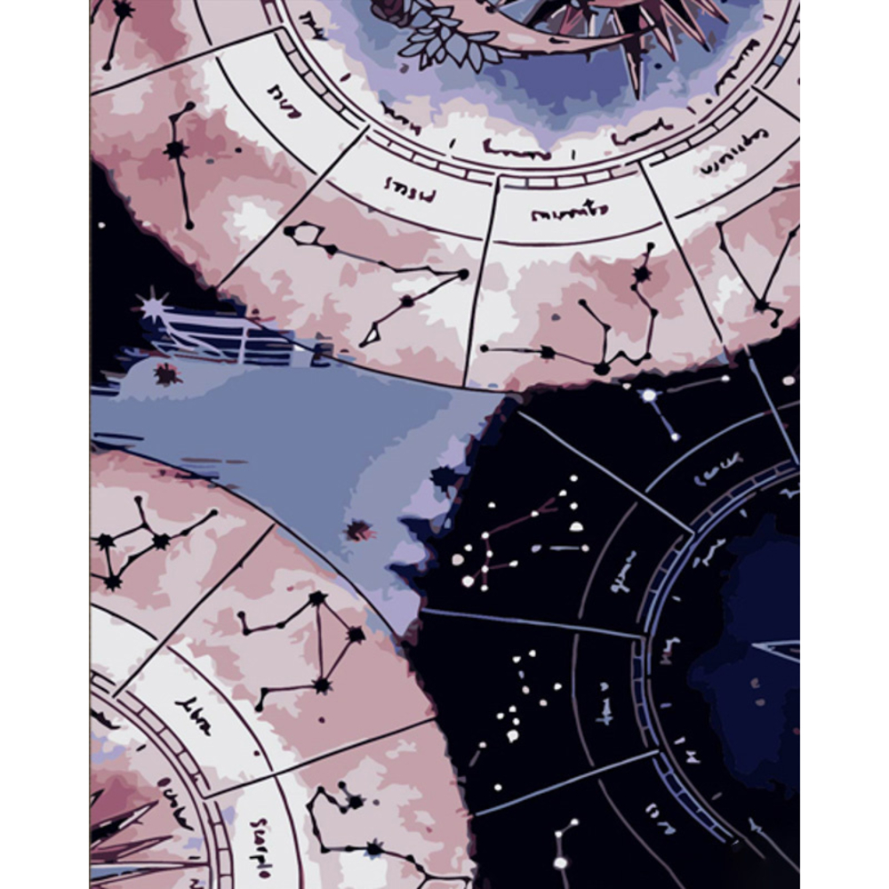 Фото, Відеоогляди картина за номерами strateg преміум сузір'я з лаком та з рівнем розміром 40х50 см (dy412)