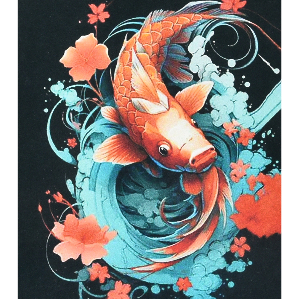 Фото, Відеоогляди алмазна мозаїка strateg преміум золота кої у мрійливих водах розміром 40х50 см (sk88263)