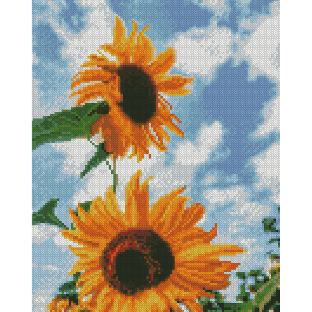 Фото, Видеообзоры алмазна мозаїка strateg преміум соняшники в небі розміром 30х40 см (hx493)