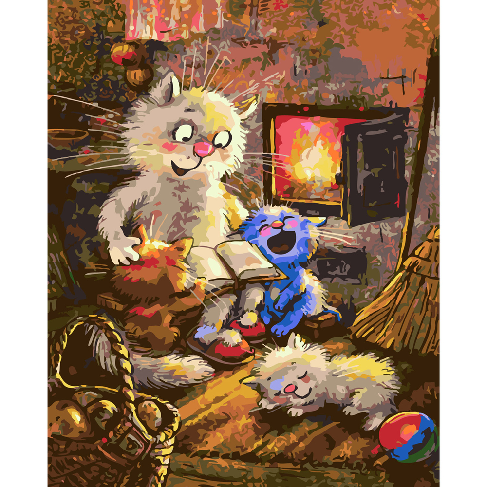 Фото, Відеоогляди картина за номерами strateg преміум затишний вечір з лаком розміром 40х50 см sy6367