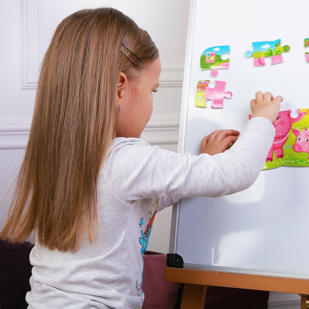 Фото, Відеоогляди пазли на магніті а5 "свинка та порося" vt3205-77