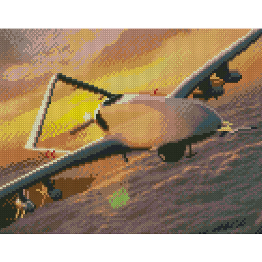 Фото, Видеообзоры алмазна мозаїка strateg преміум байрактар серед хмар розміром 30х40 см (hx494)