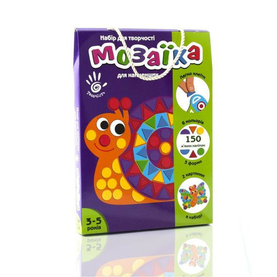 Набір для творчості м'яка мозаїка фігурна «Равлик» Vladi Toys VT4511-01