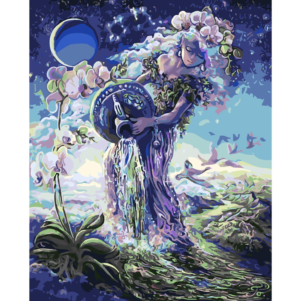 Фото, Видеообзоры картина за номерами strateg преміум паралельний всесвіт з лаком розміром 40х50 см sy6130