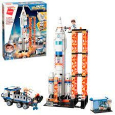 Конструктор Qman 1140 (6шт) космічна станція, транспорт, фігурки, 632 дет, в коробці