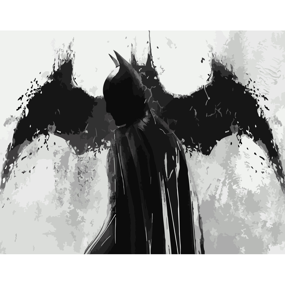 Фото, Відеоогляди картина за номерами strateg преміум тінь та бетман розміром 40х50 см (dy165)