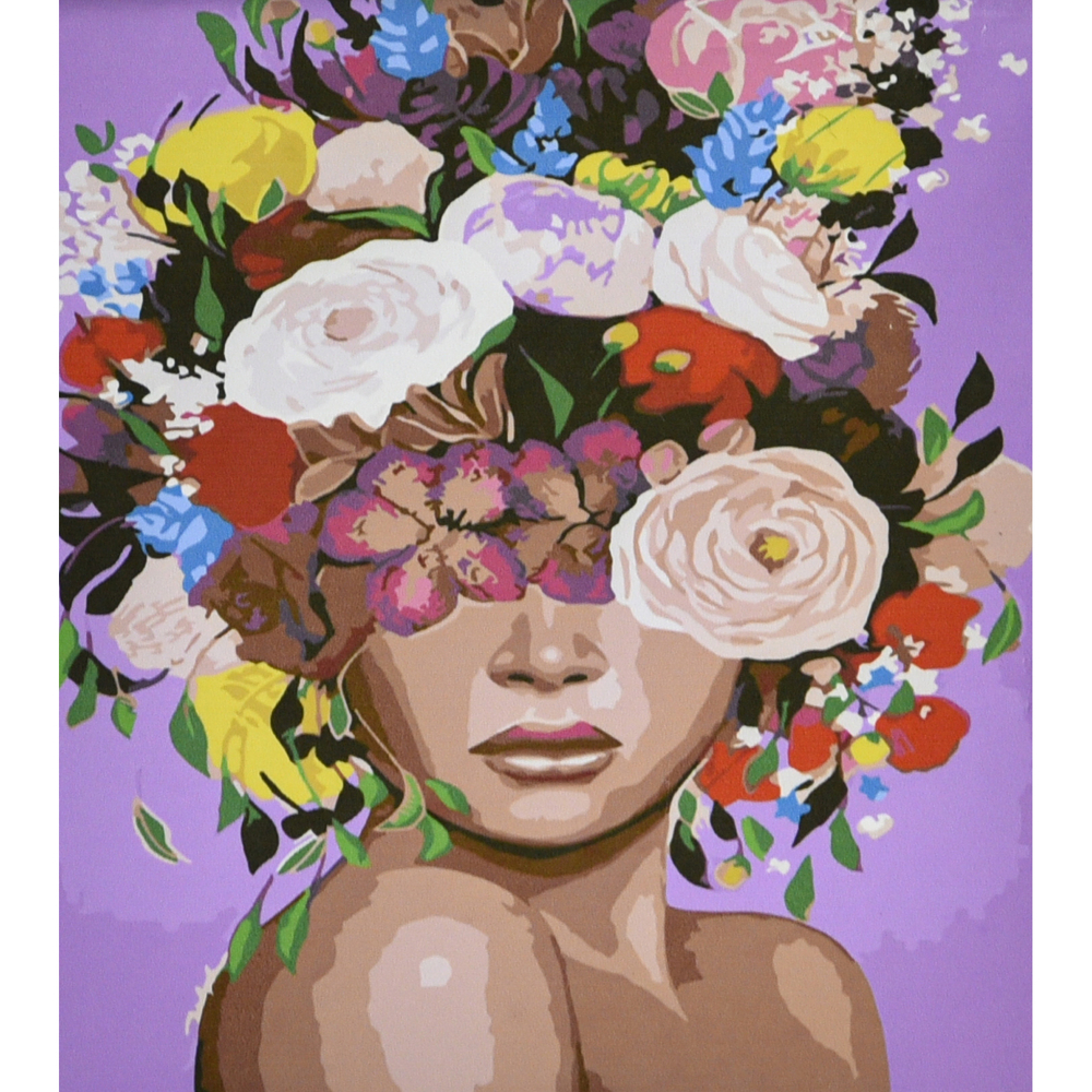 Фото, Видеообзоры картина за номерами strateg преміум квітковий погляд з лаком та з рівнем розміром 30х40 см (ss6465)