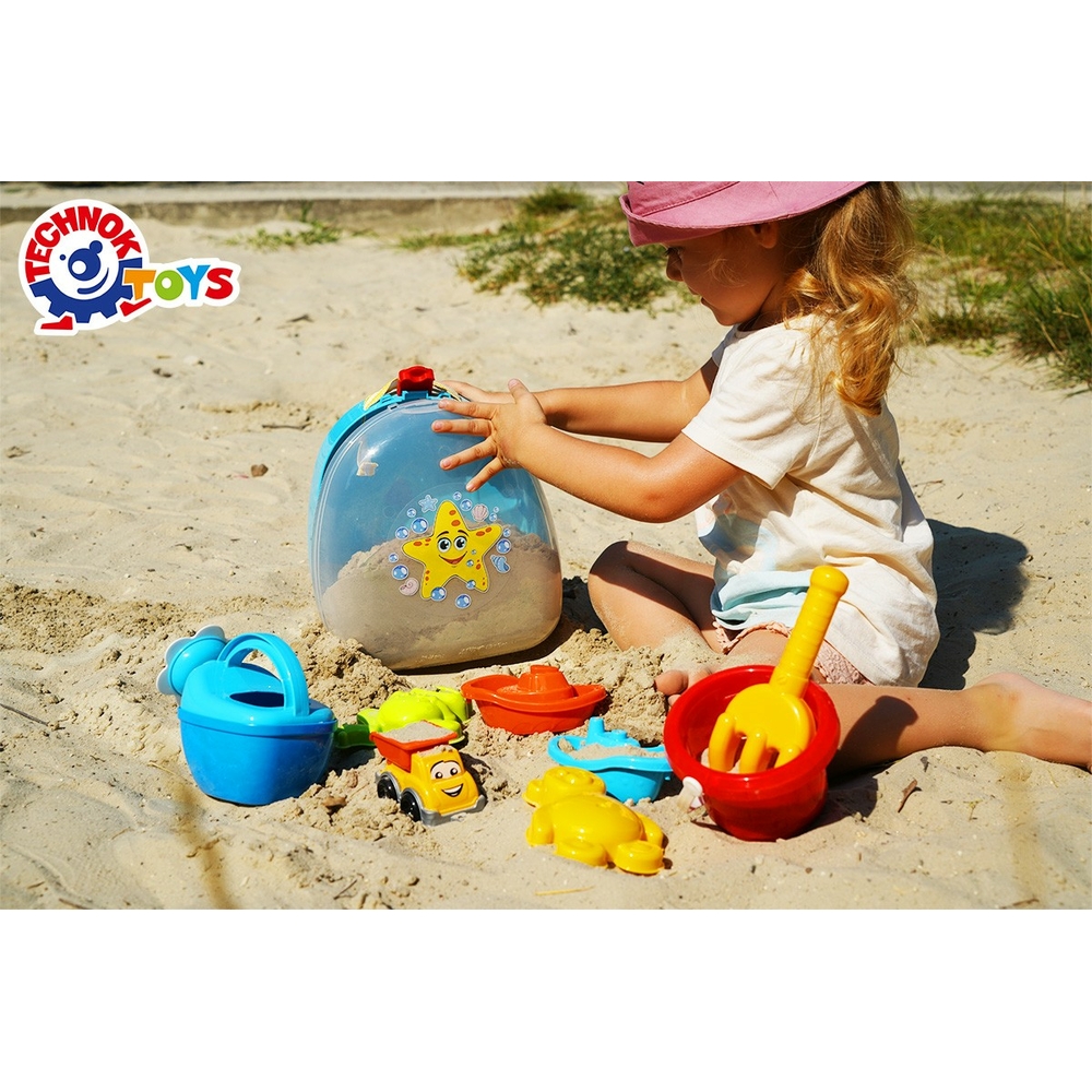 Фото, Видеообзоры іграшка "набір для гри з піском у рюкзаку технок", арт.8881