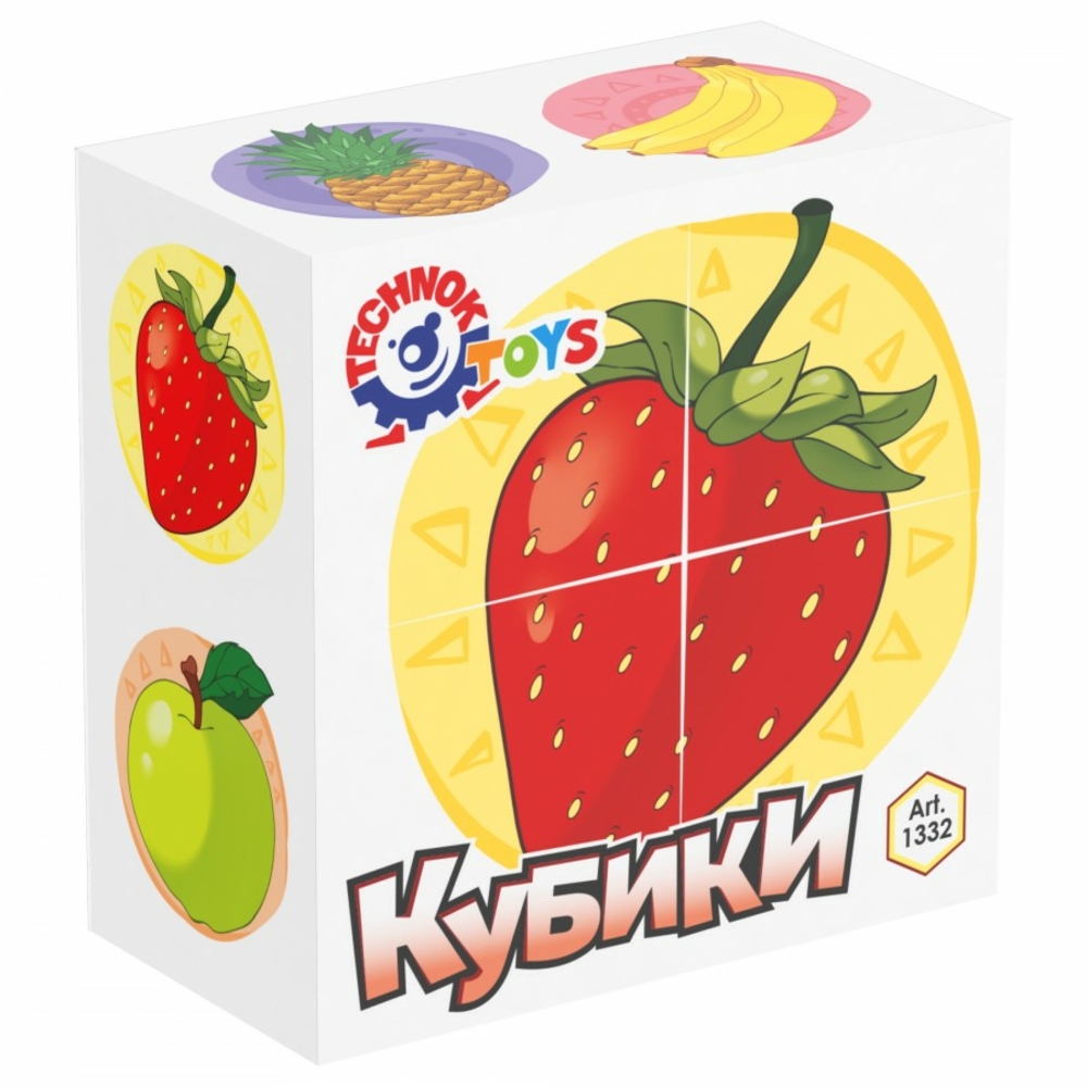 Фото, Видеообзоры іграшка кубики "фрукти технок", арт.1332