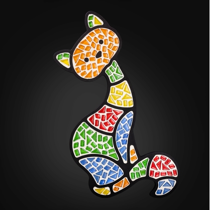Фото, Відеоогляди набір для творчості скляна мозаїка «кіт» mosaaro ma3002