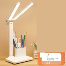 Лампа світлодіодна С64321 (40) акумулятор 5V, 10W, 3 реж  3000-6500К , сенс керув, підставка, в кор