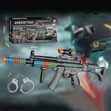 Автомат JL666-18 (72/2) звук, підсвічування, опт приціл, окуляри, наручники, в кор