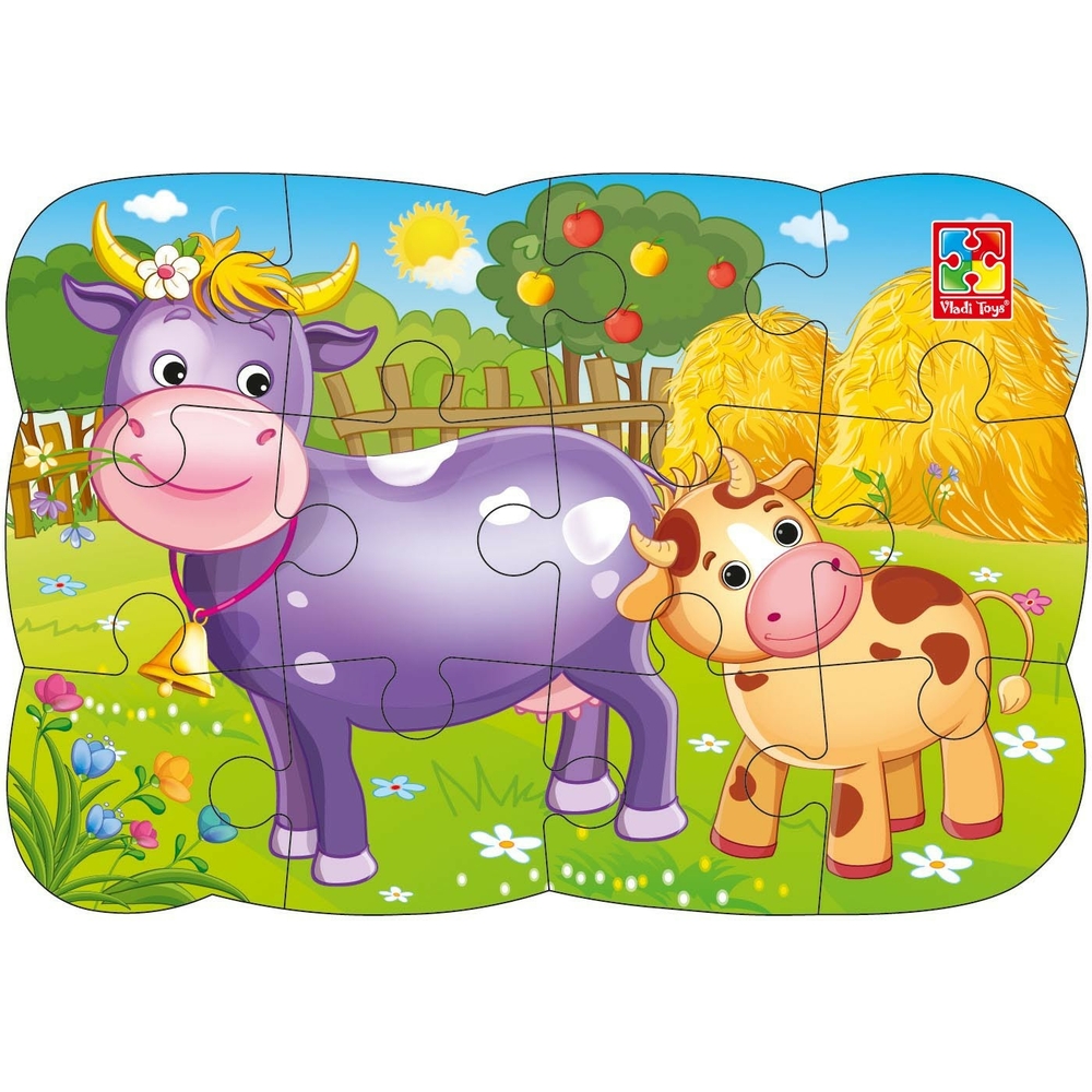 Фото, Відеоогляди пазли на магніті а5 "корова і теля" vt3205-74