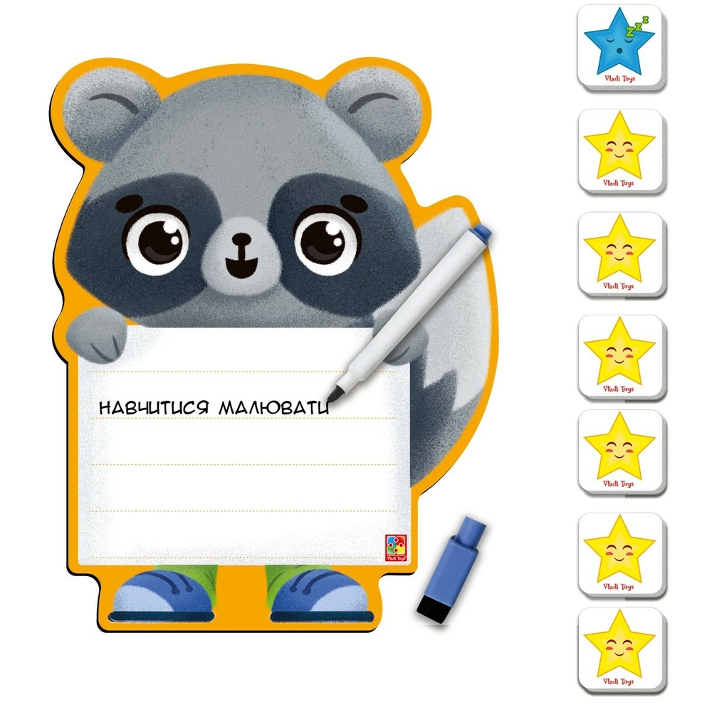 Фото, Видеообзоры магнітна дошка «єнот» vt3601-20