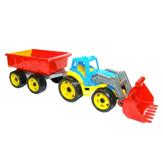 Трактор з ковшем і причепом Технок 3688