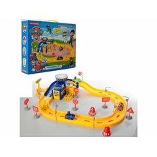 Гараж ZY-587 (18шт) ЩП, машинки 4шт 5см, дорожные знаки, в кор-ке, 37,5-30-8см