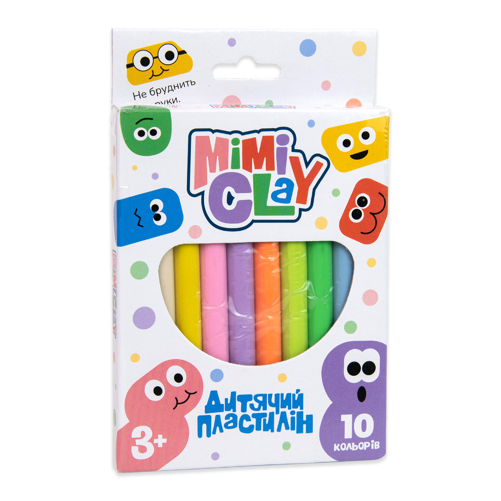 Фото, Відеоогляди набір для творчості mimi clay 10 кольорів strateg українською мовою (30424)