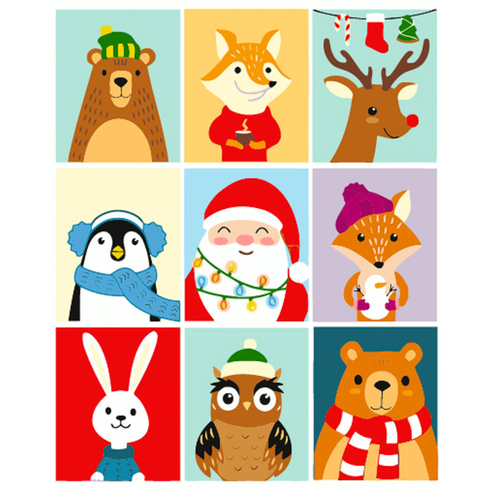 Фото, Видеообзоры картина за номерами strateg преміум новорічна компанія з лаком та з рівнем розміром 40х50 см (gs1561)