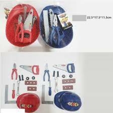 Набір інструментів 113-Е (96/2) 2 види каска, 9 елементів, в сітці Набір інструментів 113-Е (96/2) 2 види каска, 9 елементів, в сітці